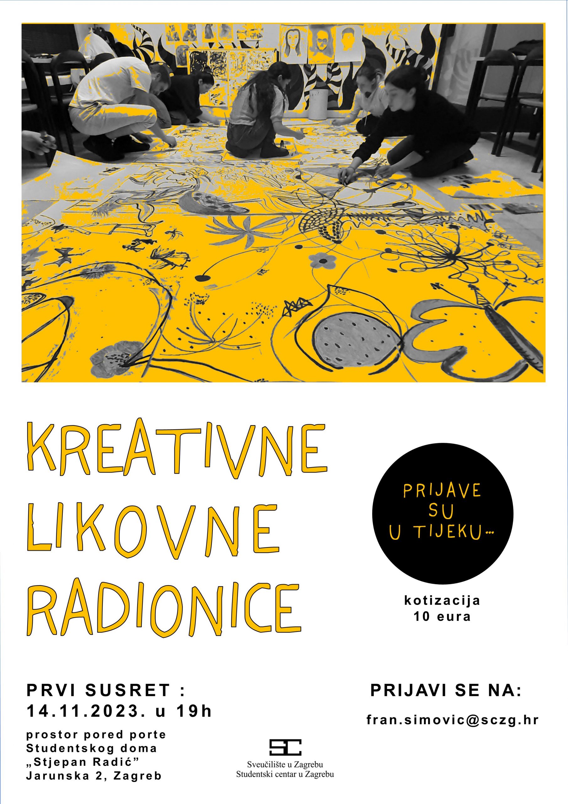 <p>Kreativne likovne radionice pozivaju na upis, startamo 14. 11. na Savi!</p>