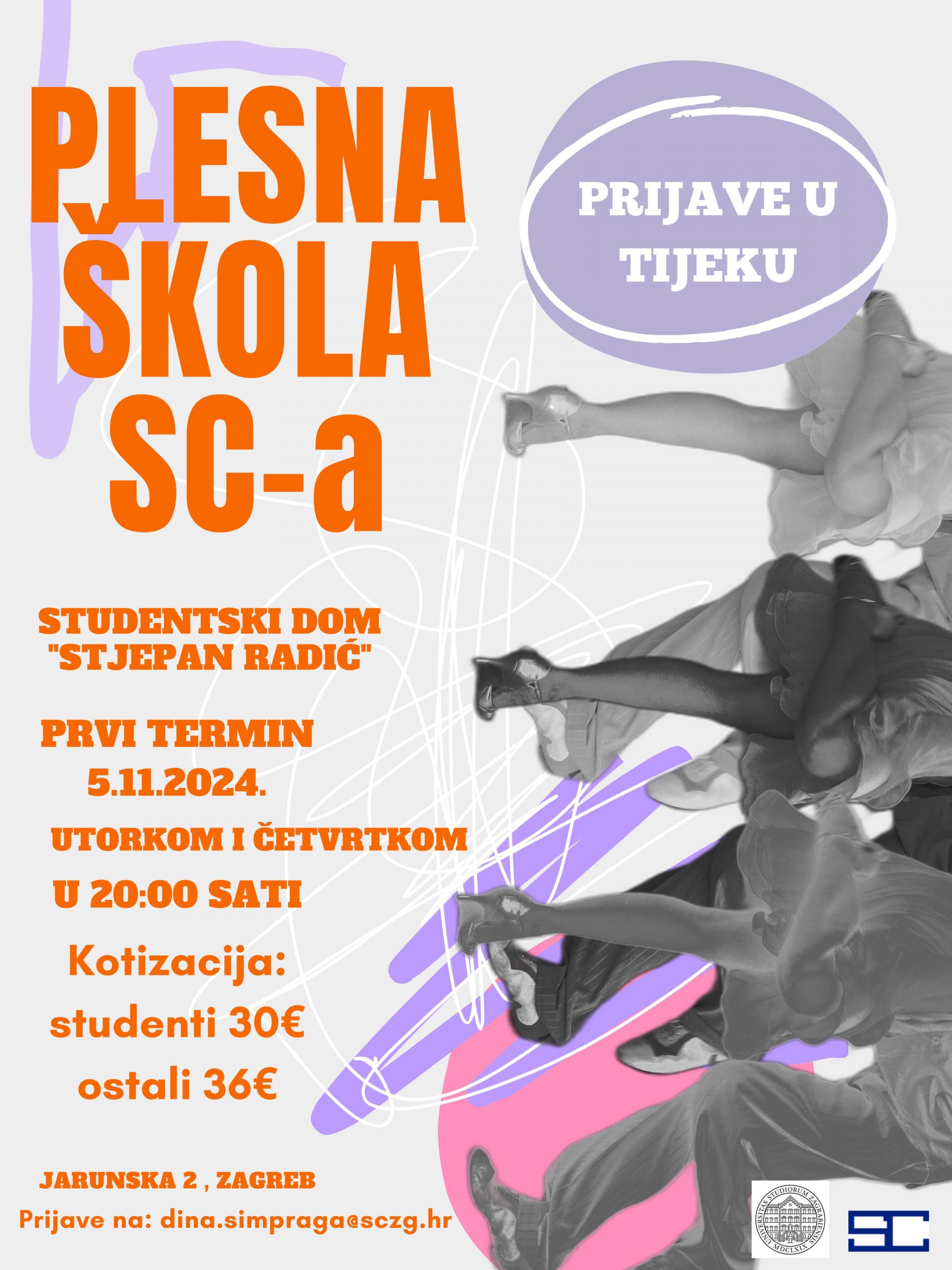 <p>Plesna škola SC-a kreće u akciju! Upisi u tijeku!</p>